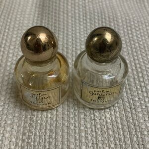 Tre Jur Vintage 2 Empty Miniature Perfume Bottles Collectibles Lilac & Gardenia
